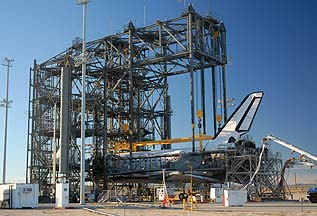 Space Shuttle Endeavour at Edwards AFB<br>December 5, 2008